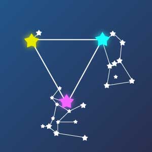 イラスト：冬の大三角